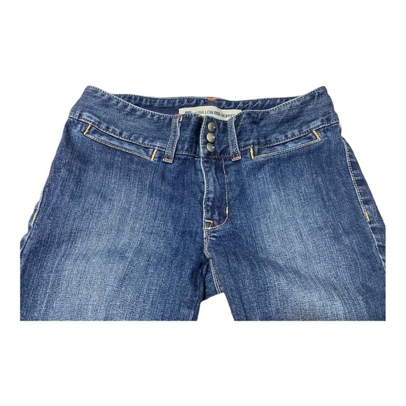 Gap Jeans Ultra Low Rise Cropped Medium Wash Denim Women's 4 Regular EUC - Picture 3 of 8